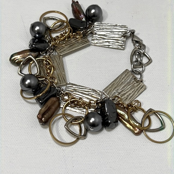 Bracelet Handmade with Gold, Grey color - Picture 7 of 7